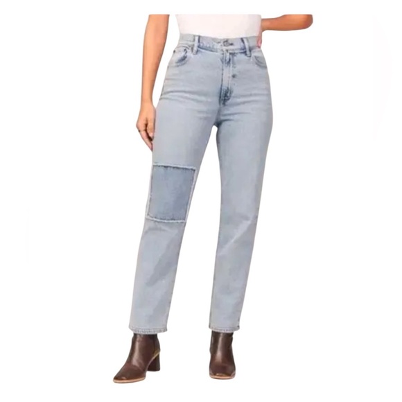 Abercrombie & Fitch The Ankle Straight Leg Jeans Ultra High Rise Womens 31 12 - Picture 1 of 8